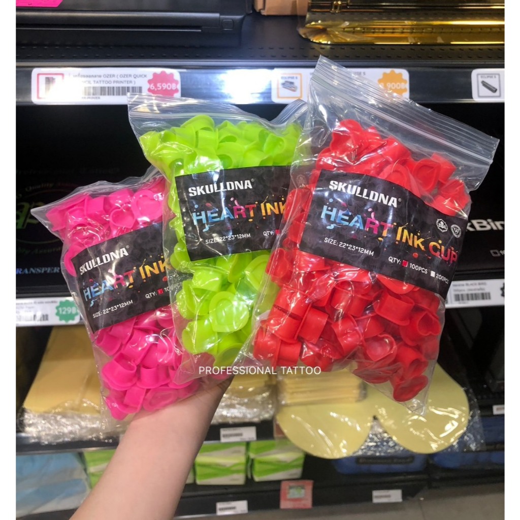 จุกใส่สีรูปหัวใจ SKULLDNA จุกใส่สีซิลิโคนรูปหัวใจ (Heart-Shaped Silicone Cups)