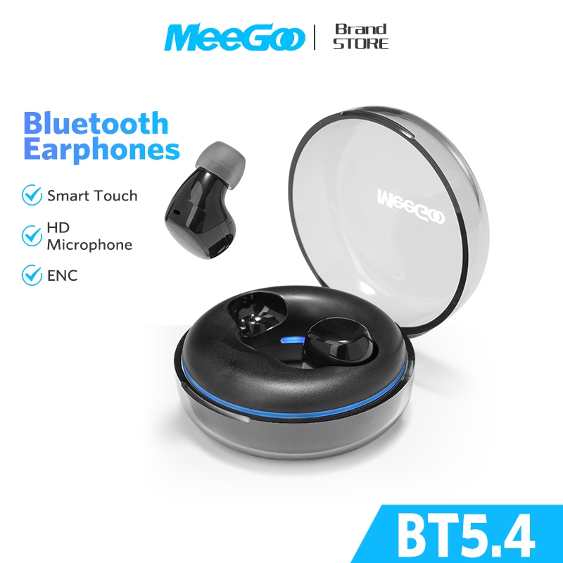 MEEGOO Y091 หูฟังบลูทูธพร้อมเสียงสเตอริโอ 5.4 Bluetooth mini ตัดเสียงรบกวน สําหรับเล่นกีฬา กันน้ำ