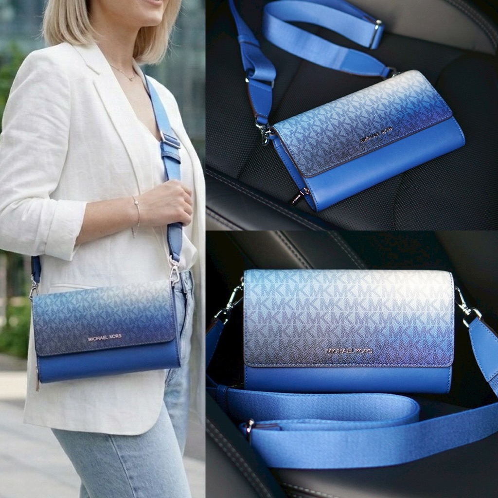 🎀(สด-ผ่อน) เอ็มแค 35F5STTC3Y Large Ombré Signature Logo Crossbody Bag