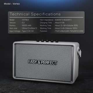 EasyandPerfect EP- VOTREX 160W ลำโพงบลูทูธ พร้อมไมค์ รับประกัน 1 ปี