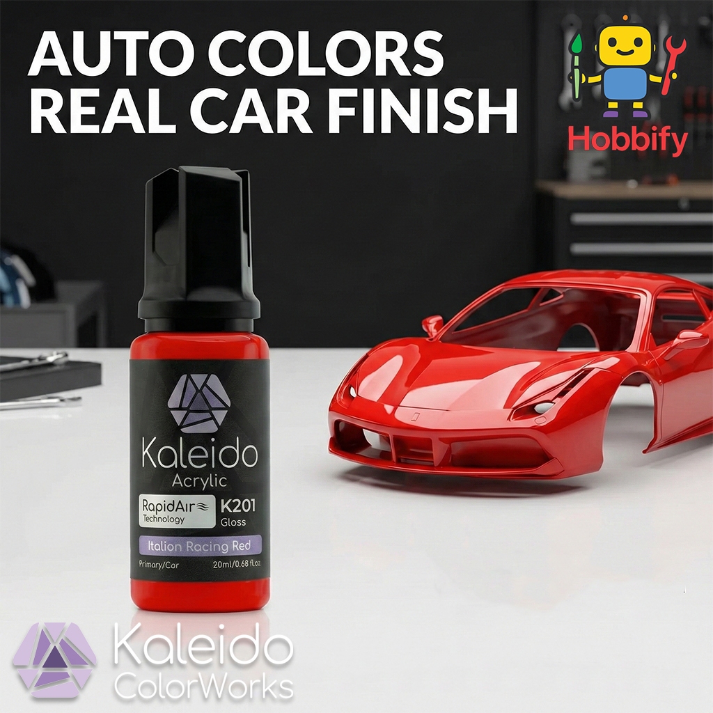 🏎️✨ สีแอร์บรัช Kaleido Auto Colors สีพ่นโมเดลรถยนต์ เงาฉ่ำ เฉดสีแม่นยำ สีอะคริลิคสูตรน้ำ ไร้กลิ่น ปลอดภัย🎨
