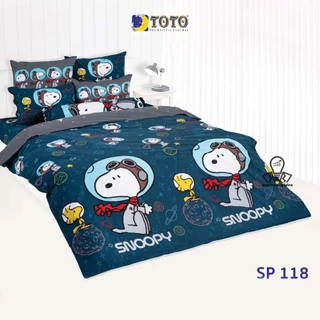 TOTO [ชุดสุดคุ้ม] ชุดผ้าปูที่นอน 3.5/5/6 ฟุต + ผ้านวมเอนกประสงค์ ลายสนูปปี้ Snoopy ลายการ์ตูน ลิขสิทธิ์แท้