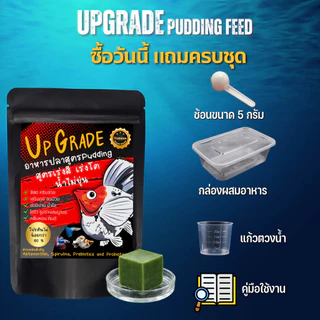 อาหารปลาสวยงาม UpGrade สูตรพุดดิ้ง อาหารปลาเร่งโต อนุบาลปลา โปรตีนสูง น้ำไม่ขุ่น ปลาบอลลูน