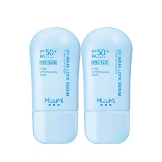 [กันแดดผ่าน 5 ISOs] [แพ็คคู่] MizuMi UV Aqua Lock Serum 40g กันแดดฟ้าอควา เฉินเจ๋อหย่วน เติมน้ำให้ผิว ล็อกผิวชุ่มชื้น