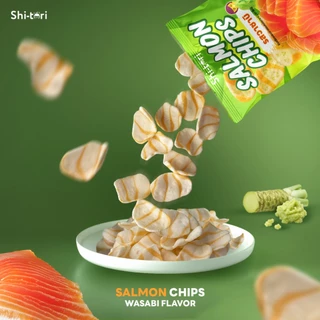 ยกลัง 12 ซอง| Salmon Chips ข้าวเกรียบปลาแซลมอน รสหมาล่า/รสวาบิ