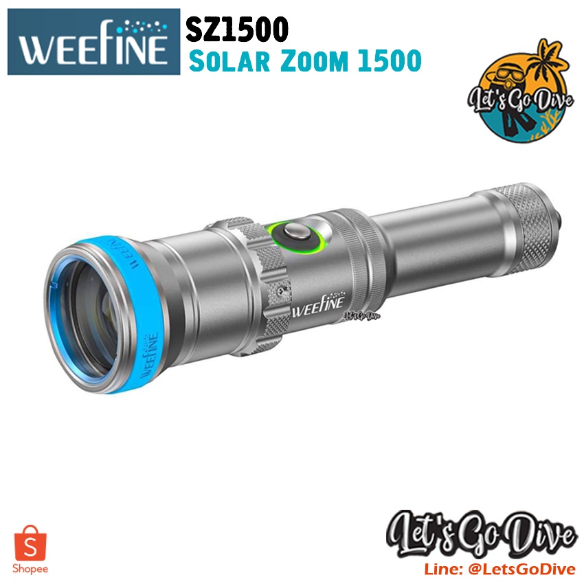Weefine - SZ1500 Solar Zoom 1500 New!! - Scuba Diving Light - ไฟฉายเพื่อการถ่ายรูปใต้น้ำ