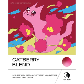 Catberry Blend ( Ethiopia , Myanmar , Thai ) เมล็ดกาแฟคั่วอ่อน / 200g 1kg Shadow coffee roasters