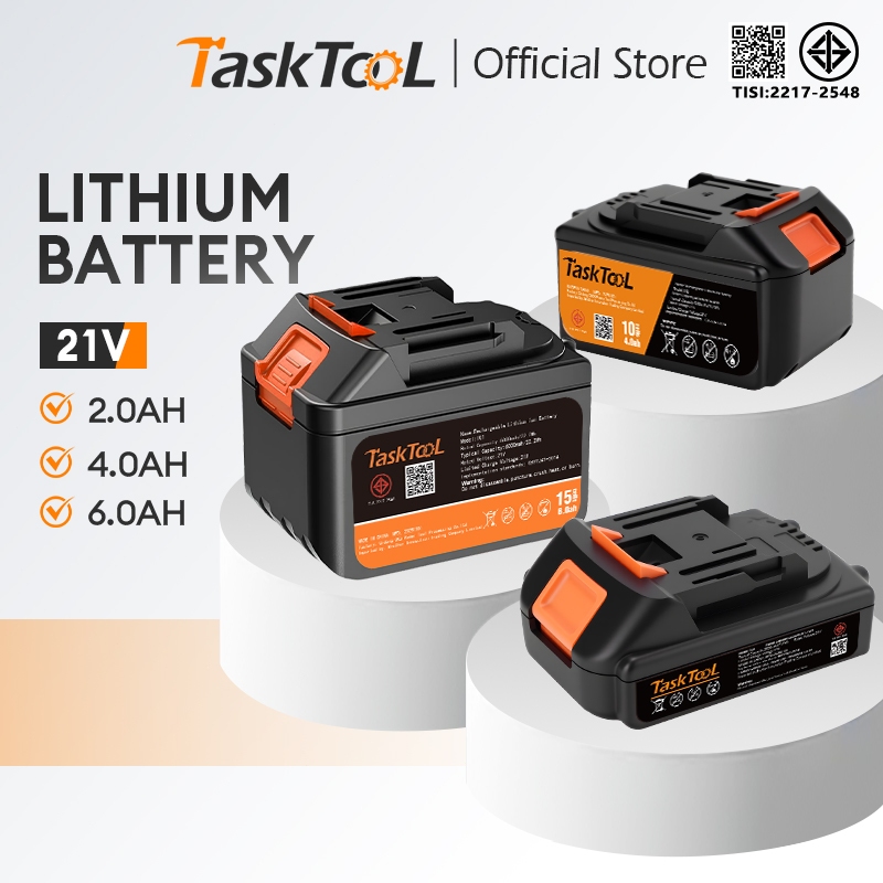 TASKTOOL TISI มาตรฐาน แบตเตอรี่ลิเธียม 21v แบตเตอรี่ makita แบตเตอรี่ 5C โวล เหมาะสําหรับเครื่องมือไฟฟ้า