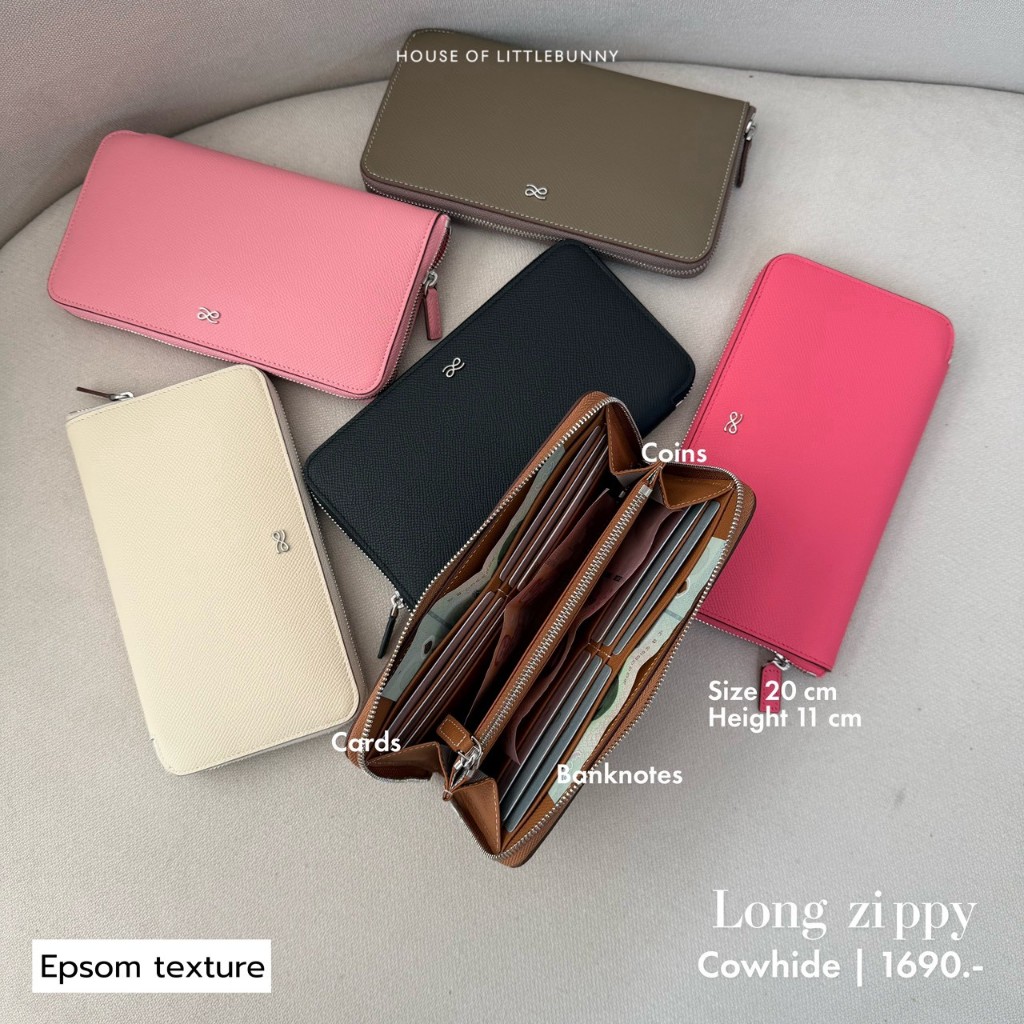 LITTLEBUNNY official Long zippy wallet epsom (Genuine leather)