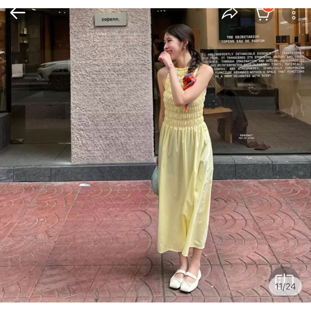 ส่งต่อเดรสสีเหลือง3pcs.basket