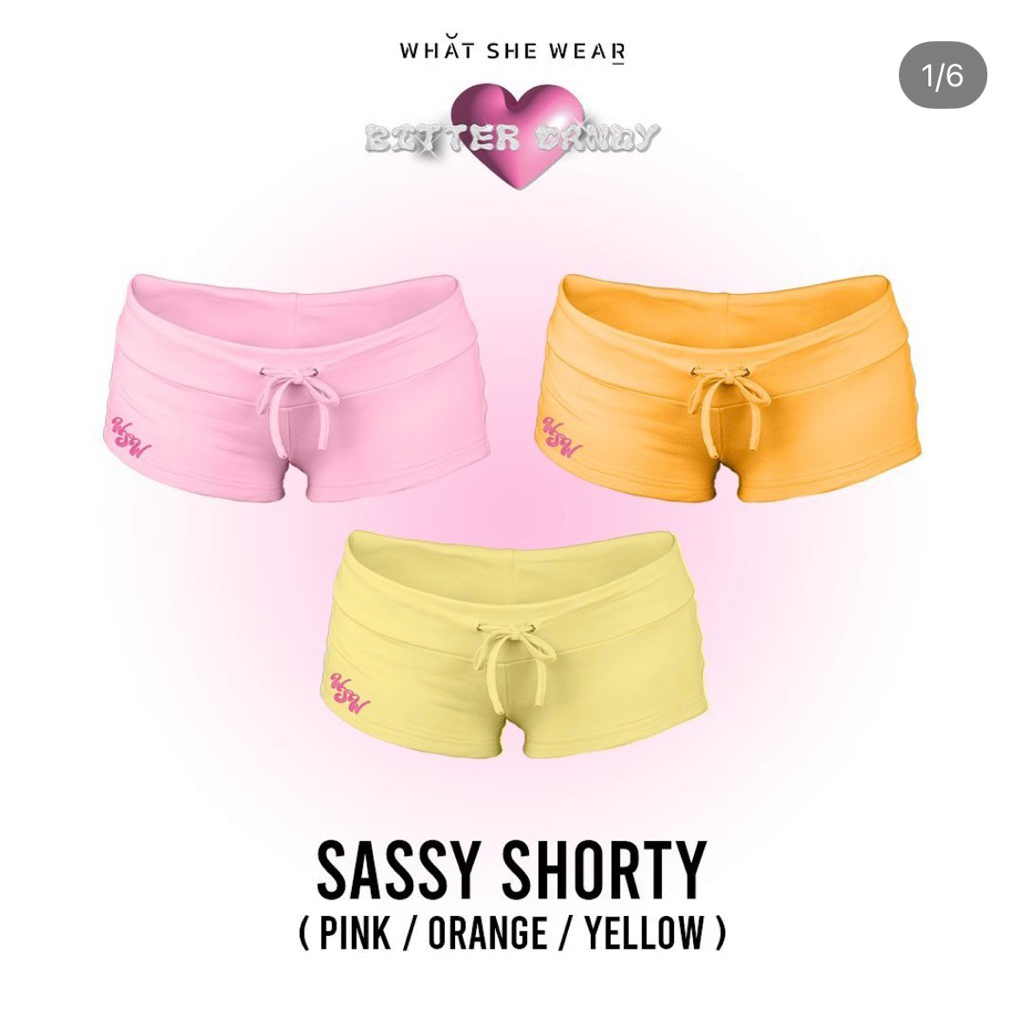 กางเกงขาสั้น what.she.wear เอวต่ำ ส่งต่อ