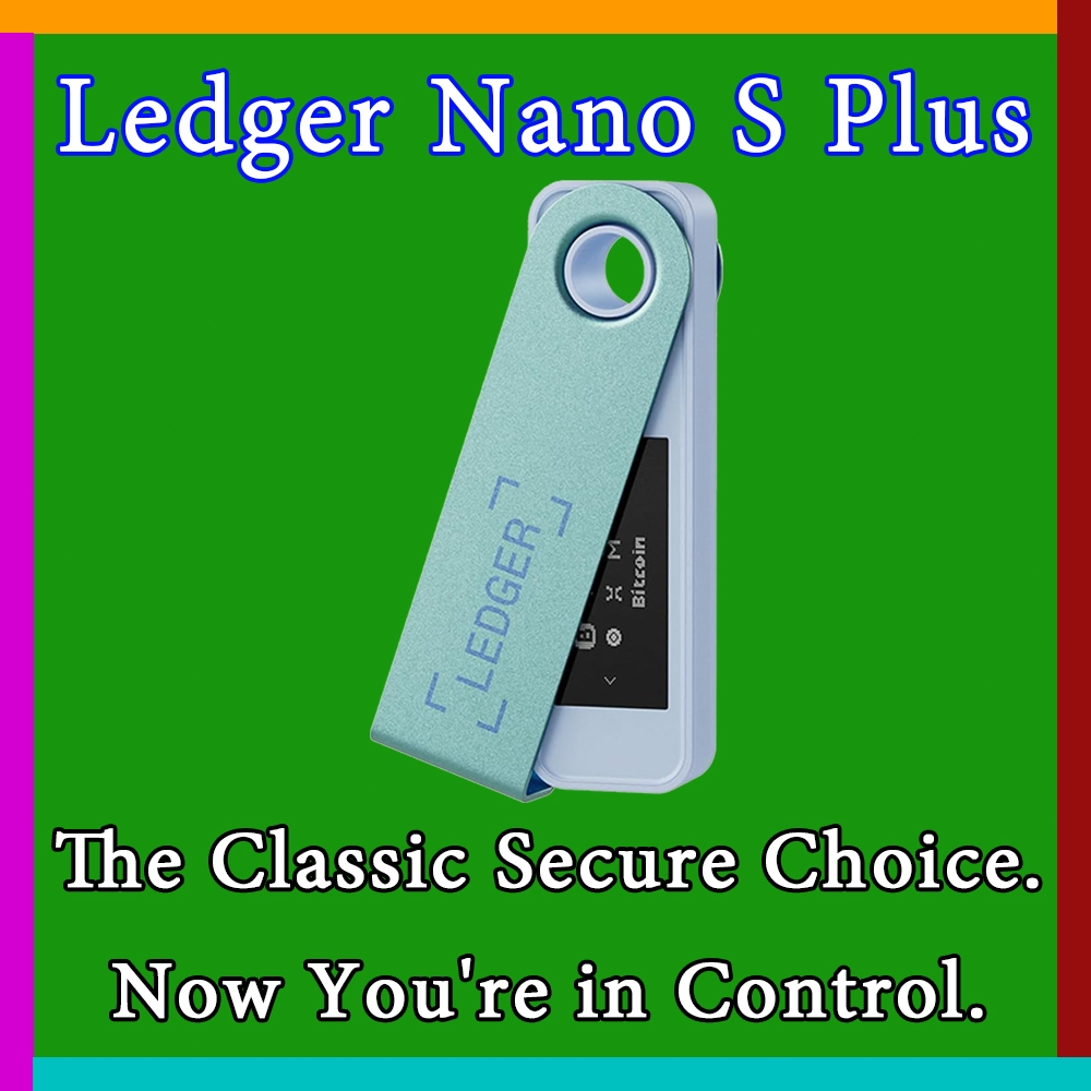 Ledger Nano S Plus Cold Wallet Hardware Wallet Crypto Offline Storage Secure Chip BTC ETH USDT NFT D