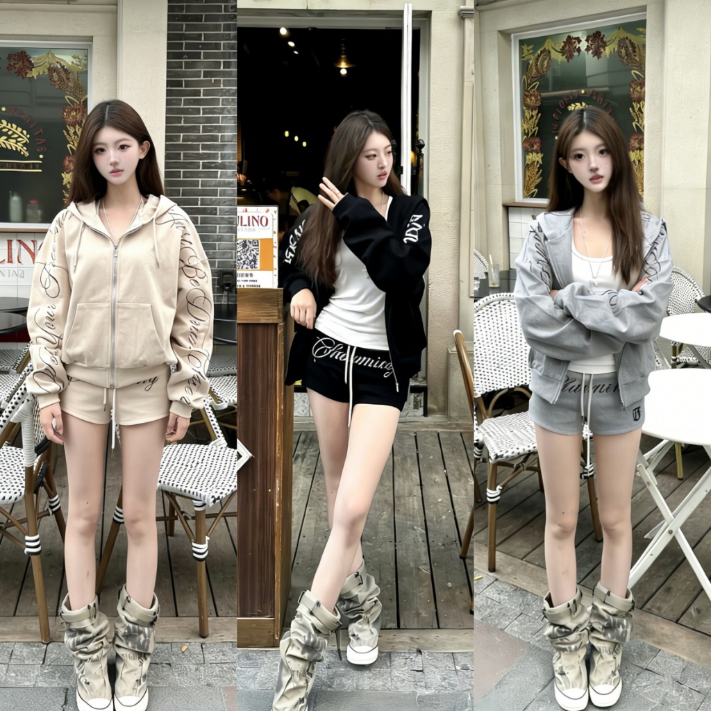 ชุด2ชื้น ชุดลำลอง กรีนอักษร แฟชั่น สวยแก๋#01344