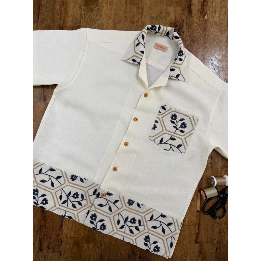 Heritage Linen Shirt | เสื้อเชิ้ตลินินแท้ ปักมือ งานคราฟต์ Limited Made in Thailand