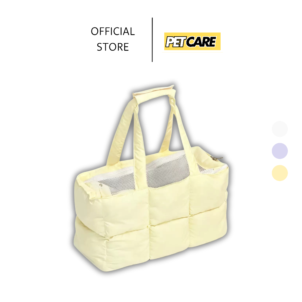 Petcare กระเป๋าสัตว์ ผ้านุ่ม สีขาว เเมว 4.5kg, สุนัข 4kg
