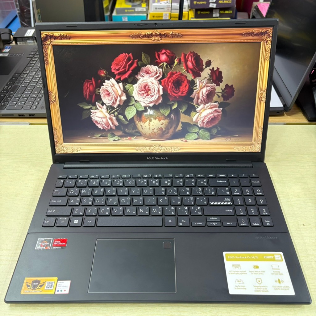 ASUS  VIVOBOOK  GO 15  M1504FA – NJ548WF  ประกันศูนย์  Onsite 10/09/2026  สภาพเครื่อง  85%