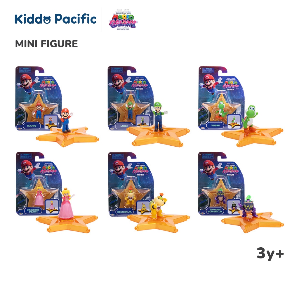 SUPER MARIO GALAXY MINI FIGURE - MARIO- LUIGI- YOSHI- PRINCESS PEACH- BOWSER JR.- WONDER BOWSER JR. 