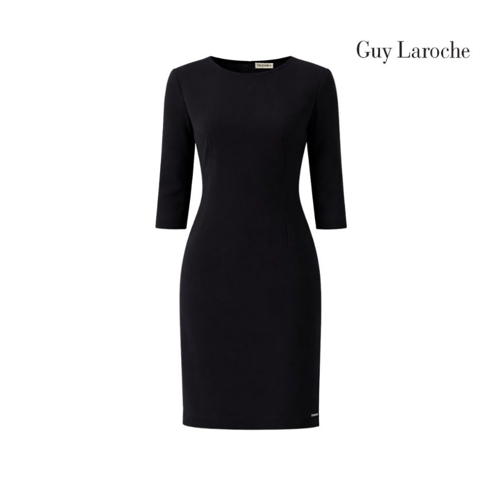 Guy laroche Super black ชุดเดรส ทรงสอบ สีดำ G9Z4BL