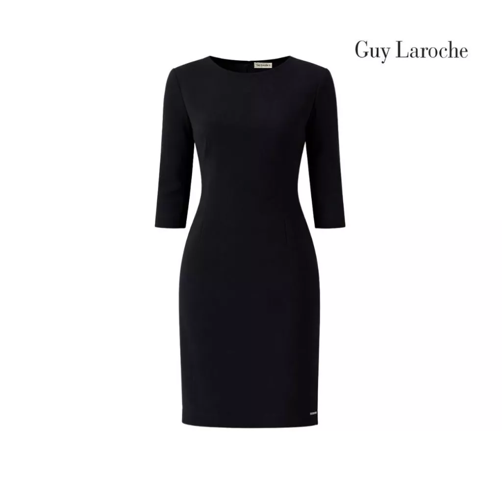Guy laroche Super black ชุดเดรส ทรงสอบ สีดำ G9Z4BL