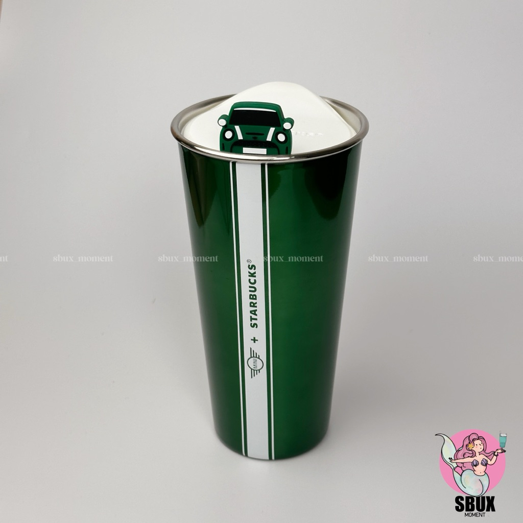 Starbucks Korea x MINI SS DW To Go Tumbler 16oz 473ml แก้วสแตนเลสสีเขียวลายรถ MINI