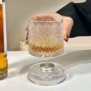 แก้วคริสตัลฐานหมุน แก้วหมุนได้ แก้วดื่ม 260ml ดีไซน์โมเดิร์น…