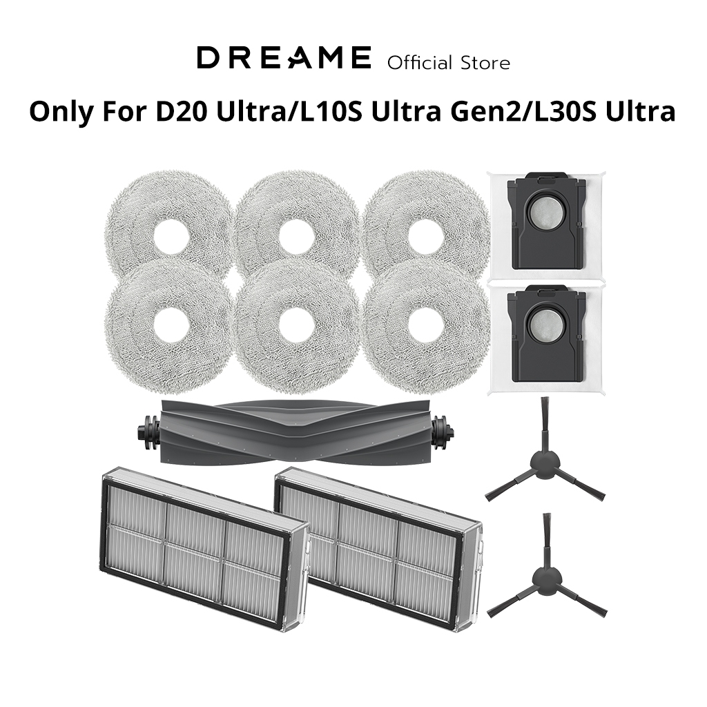 【Accessories】Dreame Robot Vacuum Accessories Kit | ชุดอุปกรณ์เสริมสำหรับหุ่นยนต์ดูดฝุ่น