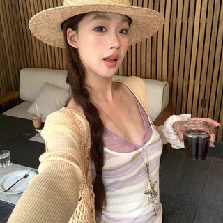 พร้อมส่งในไทย** เสื้อสายเดี่ยวซับลูกไม้ด้านบน มีฟองน้ำ สายปรับขนาดได้ ผ้าร่องยืด Y311
