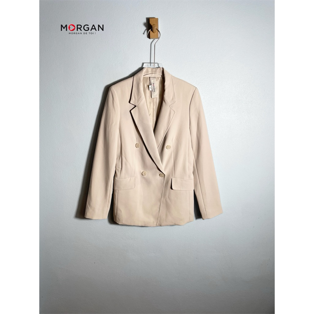 MORGAN เสื้อสูท/เบลเซอร์แขนยาวงาน 4 กระดุมหน้า สีครีม (มือสอง)