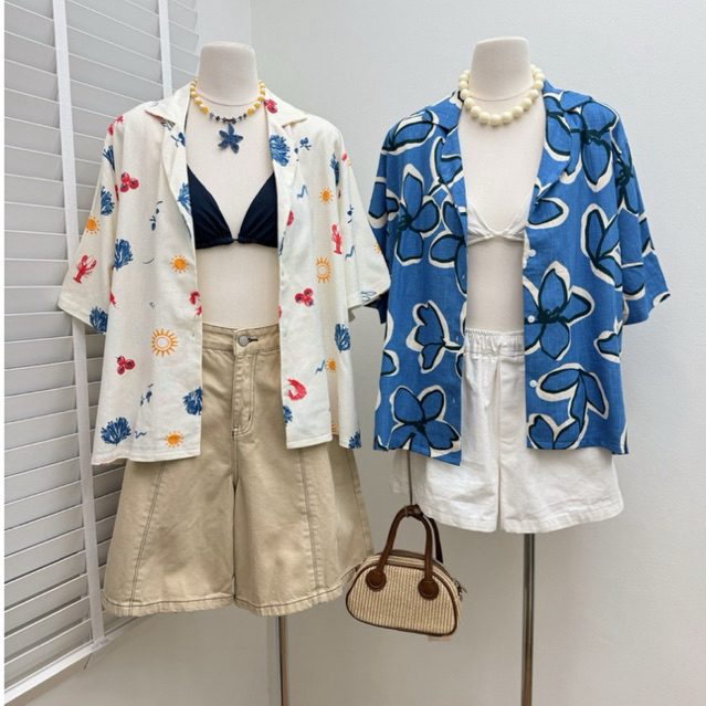 เสื้อฮาวายผ้าคอตตอนลินิน