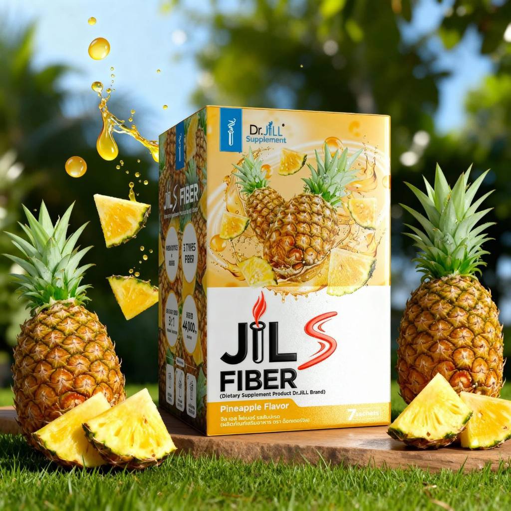 JIL S Fiber จิลเอสไฟเบอร์ บุ๋ม ปนัดดา Dr.JiLL ดร.จิล ปรับสมดุล ขับถ่ายง่าย 1 กล่อง มี 7ซอง