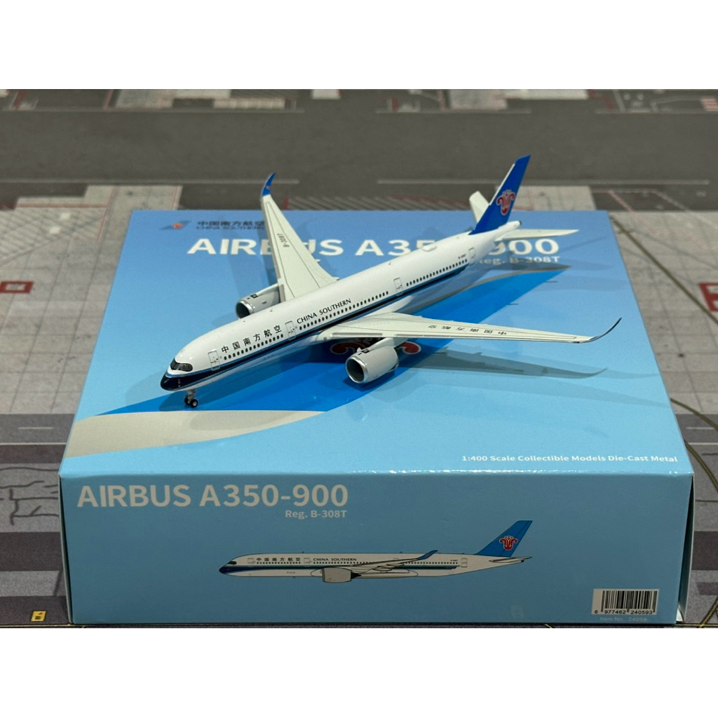 โมเดลเครื่องบิน China Southern A350-900 B-308T Scale 1:400 By NG Models
