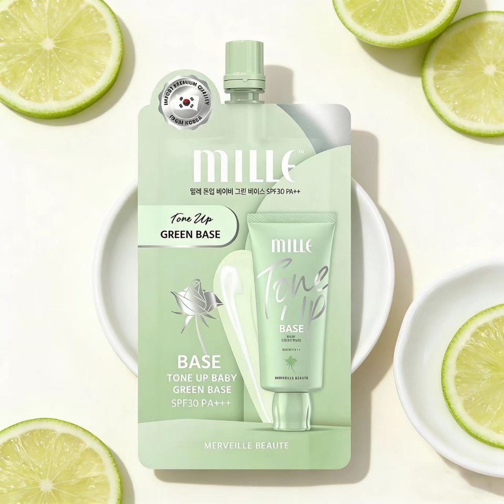 MILLE โทนอัพ เบบี้ กรีน เบส SPF30 PA++ 6g มิลเล่ โทนอัพ เบบี้ กรีน เบส SPF30 PA++ สำหรับผิวที่มีความ