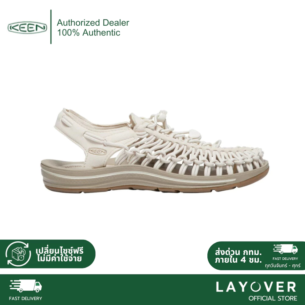 [ส่วนลด30% 30XTRA87] [2026 ไม่มีโลโก้ K ที่หน้ารองเท้า] Keen UNEEK Whitecap/Cornstalk