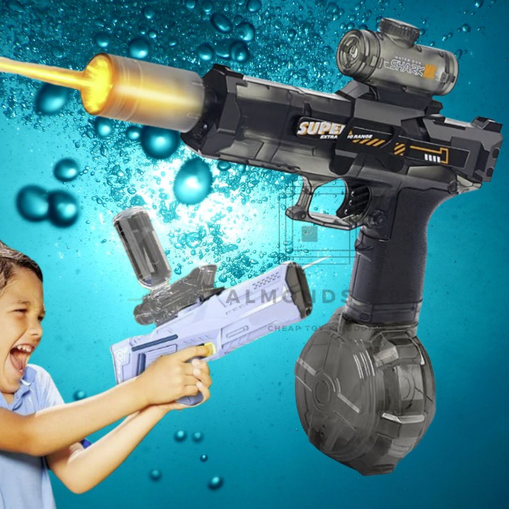 ปืนฉีดน้ำไฟฟ้า  ยิงไกล ของเล่นหน้าร้อน ไอเทมสงกรานต์ ของเล่นเด็ก