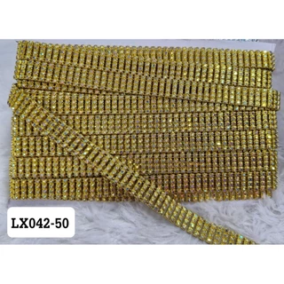 (แบ่งขาย 50cm) แถบตกแต่ง เพชรเส้น อะไหล่ตกแต่งชุด เพชรเส้นตกแต่งองค์เทพ งานดี