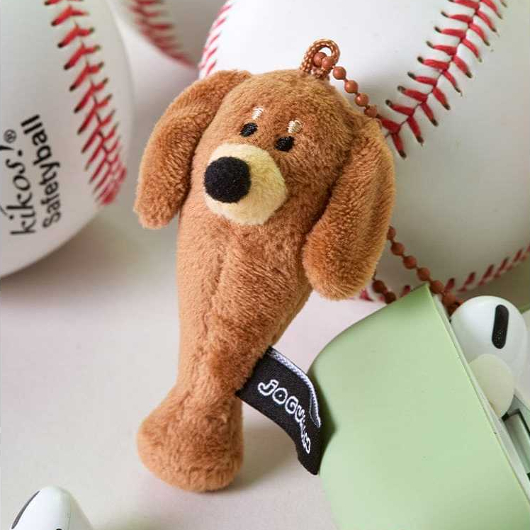 [Pre-order] JOGUMAN - JOGUMAN WOODY BASEBALL BAT PLUSH KEYRING BASEBALL พวงกุญแจ