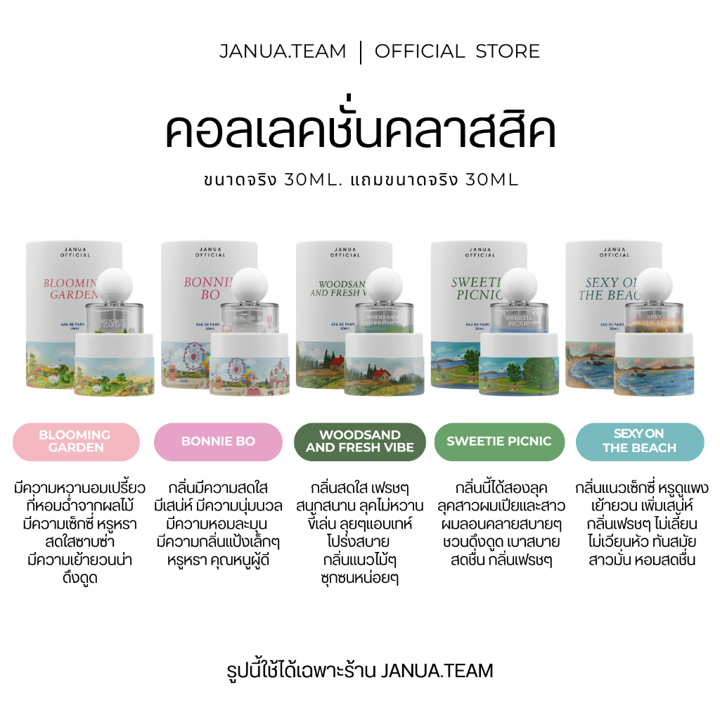 (รับประกันของแท้) น้ำหอมแจนยัวร์ขนาด 30 ml. Sexy-Sweetie-Bonnie-Blooming-Wood
