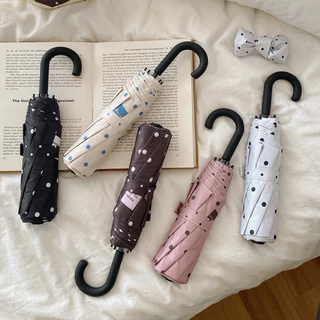 ✨NEW✨ Polka dot ร่มพับคล้องมือ กันแดด กันฝน UPF50+ ร่มลายจุดน่ารัก