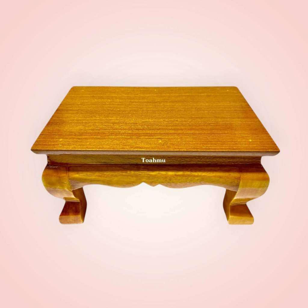 โต๊ะวางพระ โต๊ะบูชาพระ โต๊ะไม้ ขนาด 10x6 นิ้ว สูง 4 นิ้ว