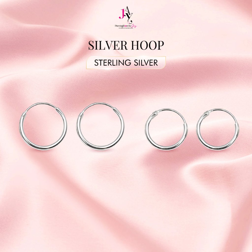 Piercingroom by Jay Silver Hoop จิวห่วงสำหรับผิวแพ้ง่าย (ราคาต่อคู่)