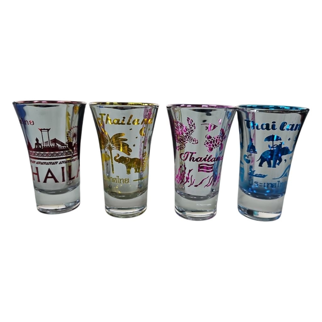 RMแก้วช็อตลายไทยแลนด์ สีเมทัลลิค (Thailand Shot Glass)