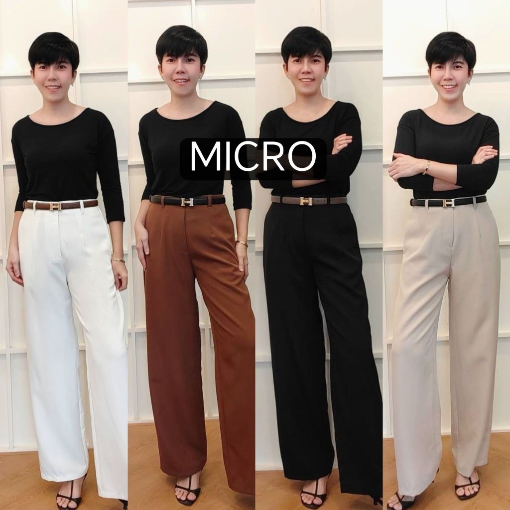 กางเกงขายาวทรงกระบอกกลาง: รุ่น Micro แบรนด์ม๊าฟิตเปรี๊ยะ​ ให้ความรู้สึกสบายเมื่อสวมใส่