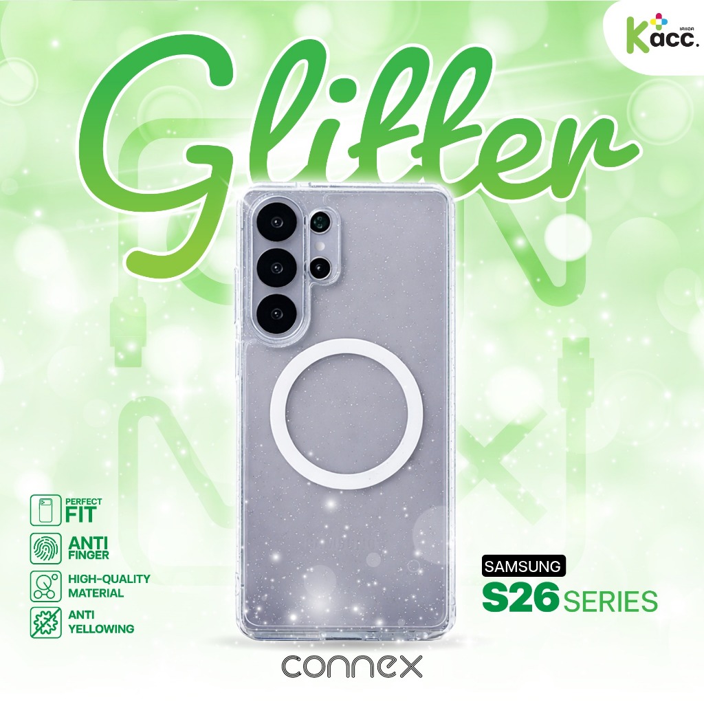 Connex Starlight Mag Series เคสใสประกาย สำหรับ Samsung Galaxy S26 Ultra แม่เหล็ก กันรอย