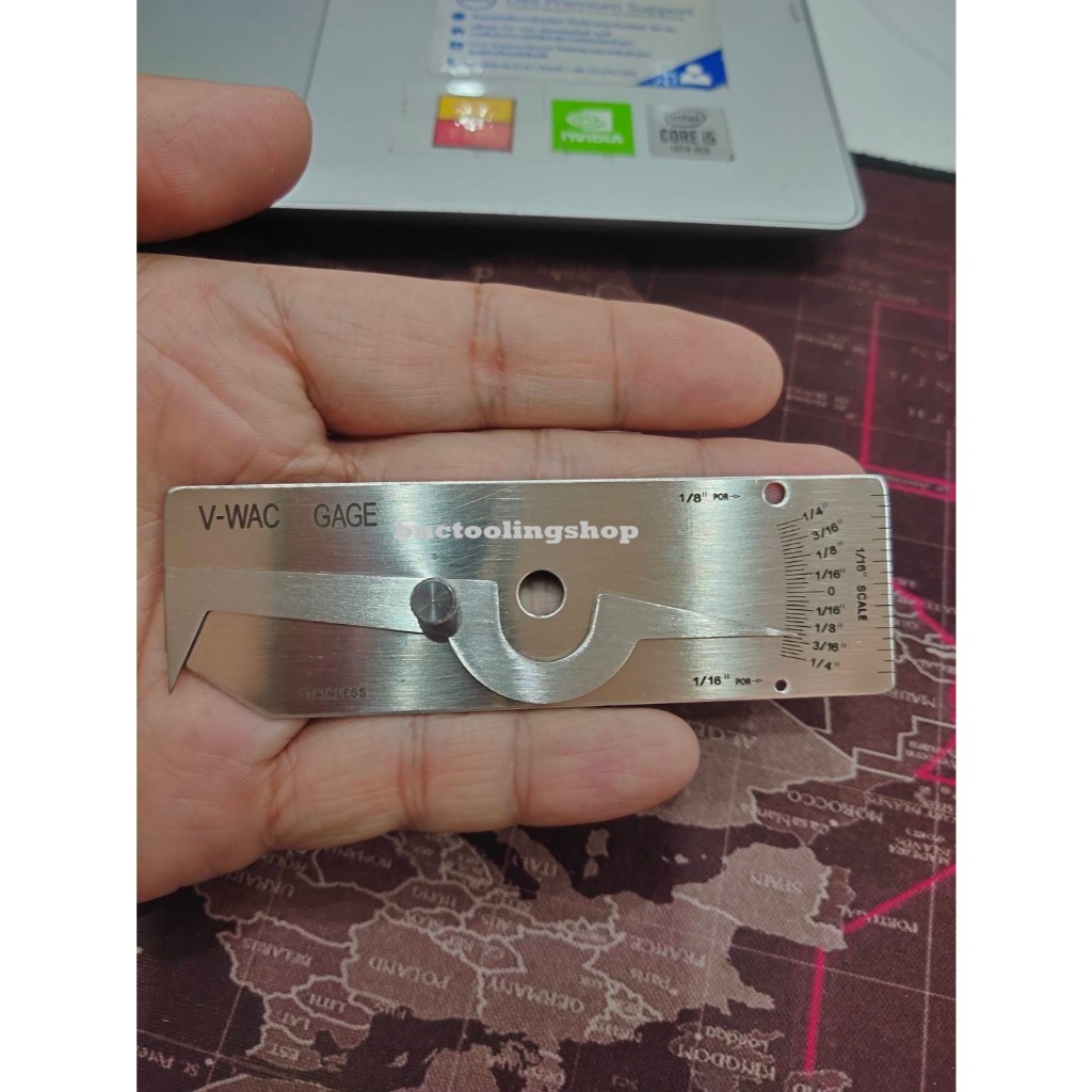 เกจวัดแนวเชื่อม V-WAC (V-WAC Gage) , เกจ์วัดแนวเชื่อมสแตนเลส Welding Inspection V-WAC Gauge(INCH)