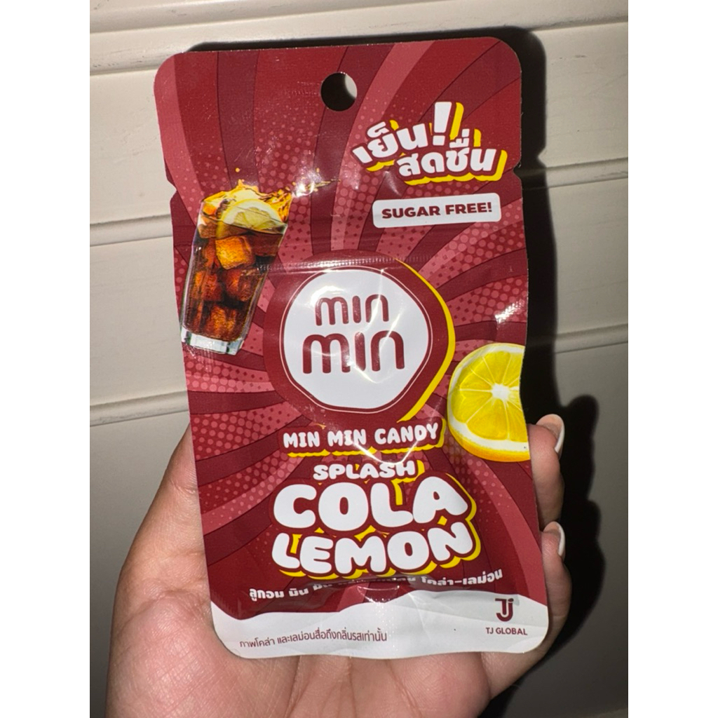 พร้อมส่ง minmin cola melon candy splash 14 g. ลูกอมโคล่า เลมอน สแปลช