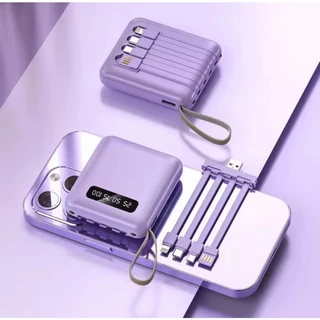 🔥HOT🔥Power Bank 30000mAh รุ่น E35 ABS สายชาร์จในตัว 4 หัว สำหรับiOS-Android USBชาร์จได้ทุกรุ่น