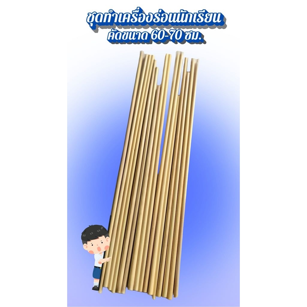 ชุดก้านเลา ทำเครื่องร่อนนักเรียน ประถม | แพ็กกิจกรรมทั้งห้อง | คัดขนาด 60–70 ซม. พร้อมใช้งาน