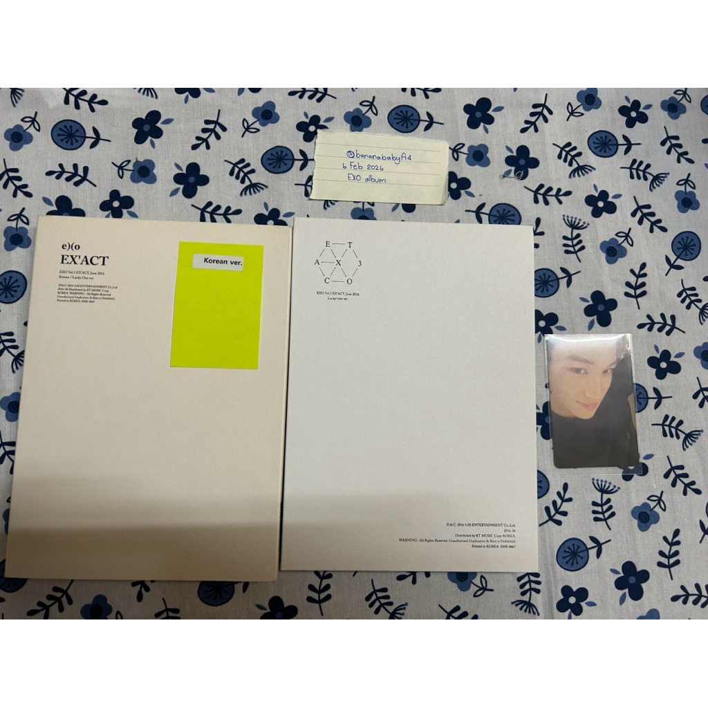 EXO อัลบั้ม EXACT การ์ด kai ไค