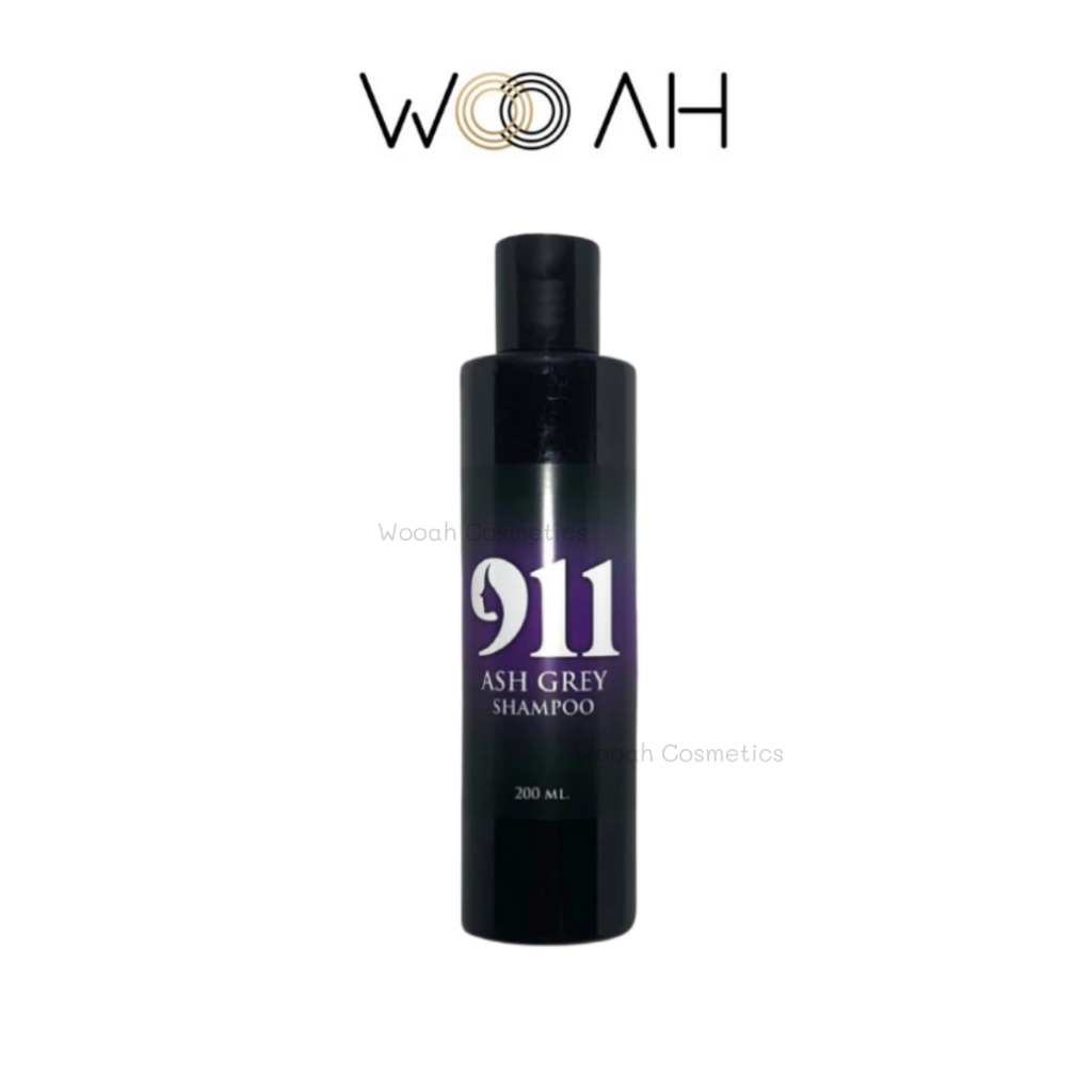 911 Ash Grey Shampoo 200ml แชมพูม่วง เคราติน แชมพูสำหรับผมทำสี ไนล์ วัน วัน