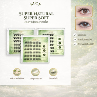 AIEYขนตาปลอมมีกาวในตัวแบบช่อติดง่ายทันที หลายสไตล์ขนตาธรรมชา…